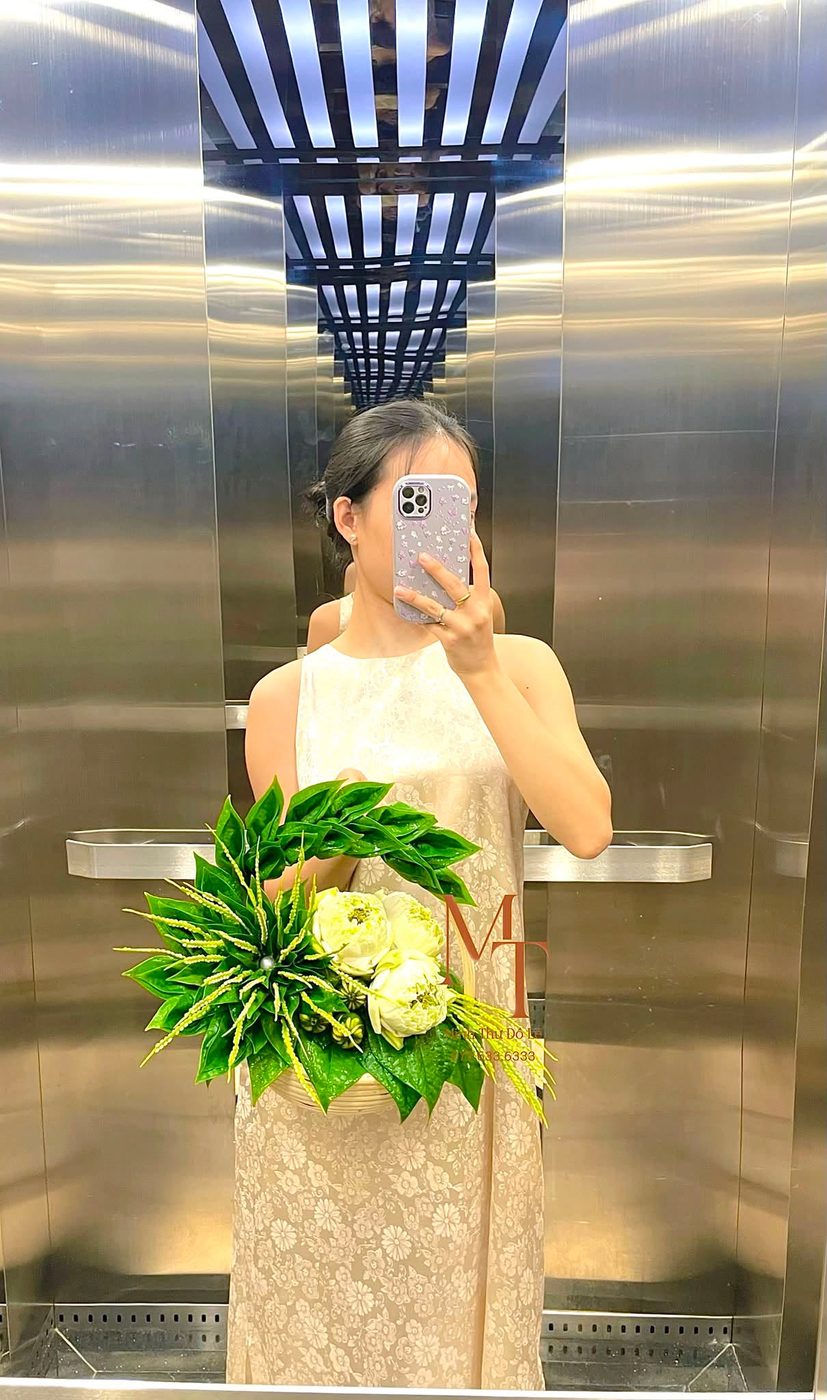 Giỏ hoa sen trầu cau đi lễ – Minh Thư Đồ Lễ Đà Nẵng