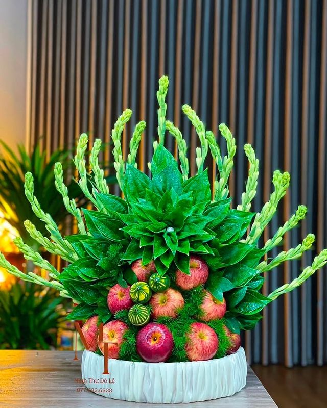 Mâm lễ táo đỏ hoa huệ – Minh Thư Đồ Lễ Đà Nẵng