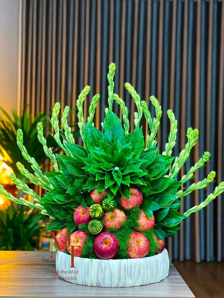 Mâm lễ táo đỏ hoa huệ – Minh Thư Đồ Lễ Đà Nẵng