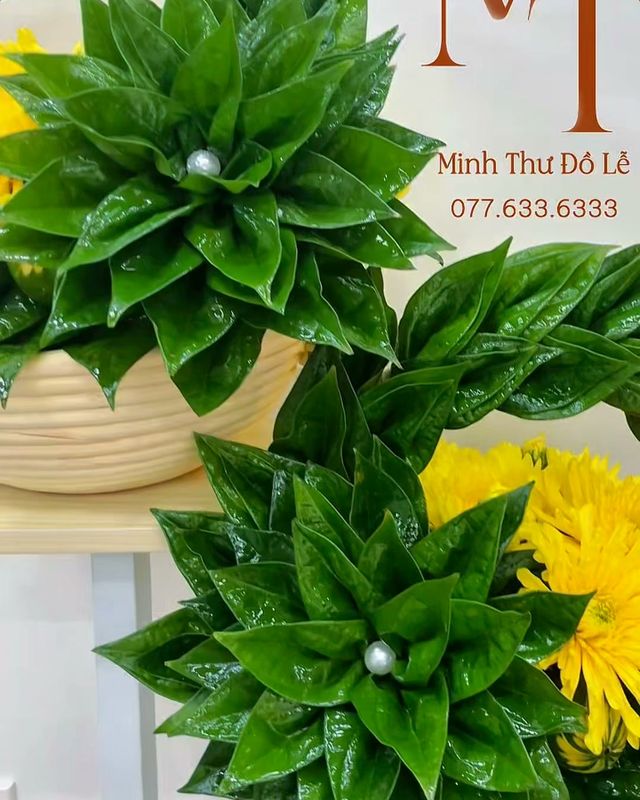 Giỏ trầu đối xứng trưng ban thờ ngày cưới – Minh Thư Đồ Lễ Đà Nẵng