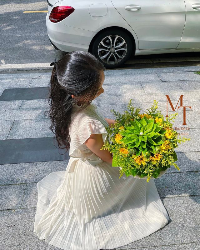 Mâm lễ trầu mix hoa cúc – Minh Thư Đồ Lễ Đà Nẵng